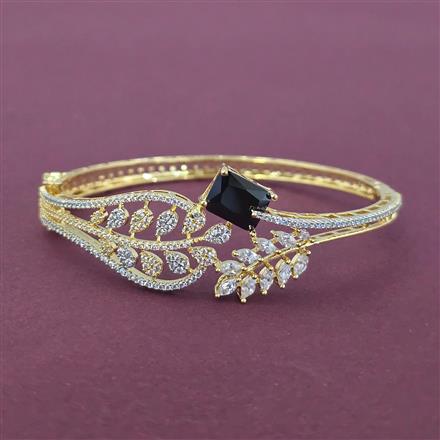 Cubic Zirconia Openable Kada With 2 Tone Plating