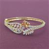 Cubic Zirconia Openable Kada With 2 Tone Plating