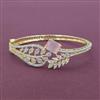 Cubic Zirconia Openable Kada With 2 Tone Plating
