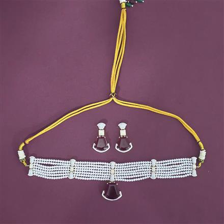 Cubic Zirconia Classic Necklace With 2 Tone Plating
