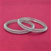 Cz Classic Bangles With Rhodium Plating