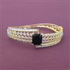 Cubic Zirconia Openable Kada With 2 Tone Plating