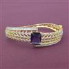 Cubic Zirconia Openable Kada With 2 Tone Plating