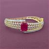 Cubic Zirconia Openable Kada With 2 Tone Plating