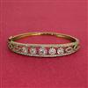 Cubic Zirconia Openable Kada With Mehndi 2 Tone Rhodium Plating