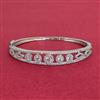 Cubic Zirconia Openable Kada With Mehndi 2 Tone Rhodium Plating