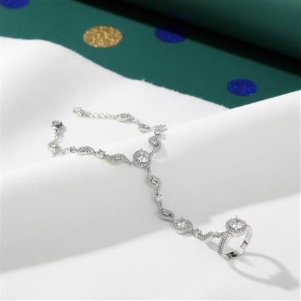 Cubic Zirconia Classic Hath Pan With 2 Tone Rhodium Plating