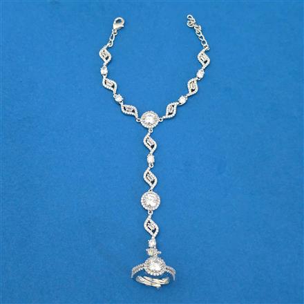 Cubic Zirconia Classic Hath Pan With 2 Tone Rhodium Plating