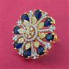 Cz Adjustable Ring With 2 Tone Plating
