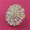 Cz Adjustable Ring With 2 Tone Plating