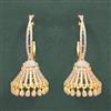 Cz Jhumki With 2 Tone Rhodium Plating
