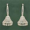 Cz Jhumki With 2 Tone Rhodium Plating