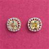 Cubic Zirconia Tops With 2 Tone Plating