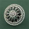Cz Adjustable Ring With Rhodium Plating