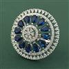 Cz Adjustable Ring With Rhodium Plating