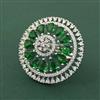Cz Adjustable Ring With Rhodium Plating
