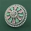 Cz Adjustable Ring With Rhodium Plating