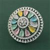 Cz Adjustable Ring With Rhodium Plating