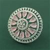 Cz Adjustable Ring With Rhodium Plating