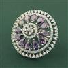 Cz Adjustable Ring With Rhodium Plating