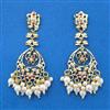 Cubic Zirconia Moti Earring With Gold Plating