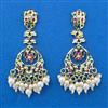 Cubic Zirconia Moti Earring With Gold Plating