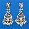 Cubic Zirconia Moti Earring With Gold Plating