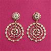 Cubic Zirconia Moti Earring With Gold Plating