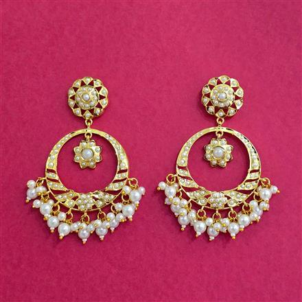 Cubic Zirconia Moti Earring With Gold Plating