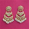 Cubic Zirconia Moti Earring With Gold Plating