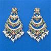 Cubic Zirconia Moti Earring With Gold Plating