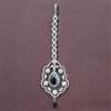 Cubic Zirconia Classic Tikka With Rhodium Plating