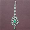 Cubic Zirconia Classic Tikka With Rhodium Plating