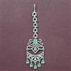 Cubic Zirconia Classic Tikka With Rhodium Plating
