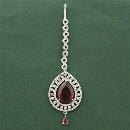 Cz Classic Tikka With Rhodium Plating