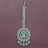 Cubic Zirconia Classic Tikka With Rhodium Plating