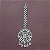 Cubic Zirconia Classic Tikka With Rhodium Plating