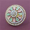Cubic Zirconia Adjustable Ring With 2 Tone Plating