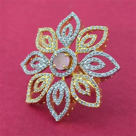 Cz Classic Ring With 2 Tone Plating