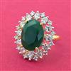 Cz Adjustable Ring With 2 Tone Plating