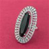 Cz Classic Ring With Rhodium Plating