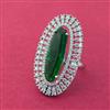 Cz Classic Ring With Rhodium Plating