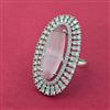 Cz Classic Ring With Rhodium Plating