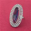 Cz Classic Ring With Rhodium Plating