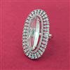 Cz Classic Ring With Rhodium Plating