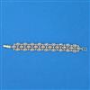 Cubic Zirconia Classic Bracelet With Mehndi 2 Tone Rhodium Plating