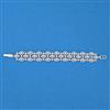 Cubic Zirconia Classic Bracelet With Mehndi 2 Tone Rhodium Plating