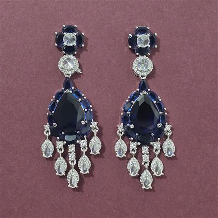 Cubic Zirconia Classic Earring With Rhodium Plating