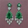 Cubic Zirconia Classic Earring With Rhodium Plating