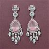 Cubic Zirconia Classic Earring With Rhodium Plating